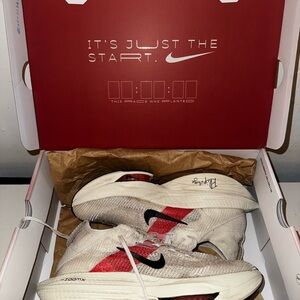 Nike ZoomX Vaporfly NEXT% Racing Shoes White Red Black Men’s